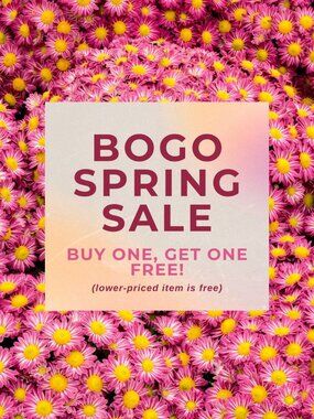 BOGO SALE! Buy one, get one FREE! Limited time only.